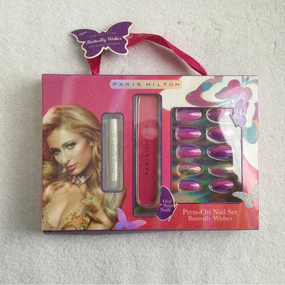 Paris Hilton Press-On Nail Set Butterfly Wishes, NWT!
